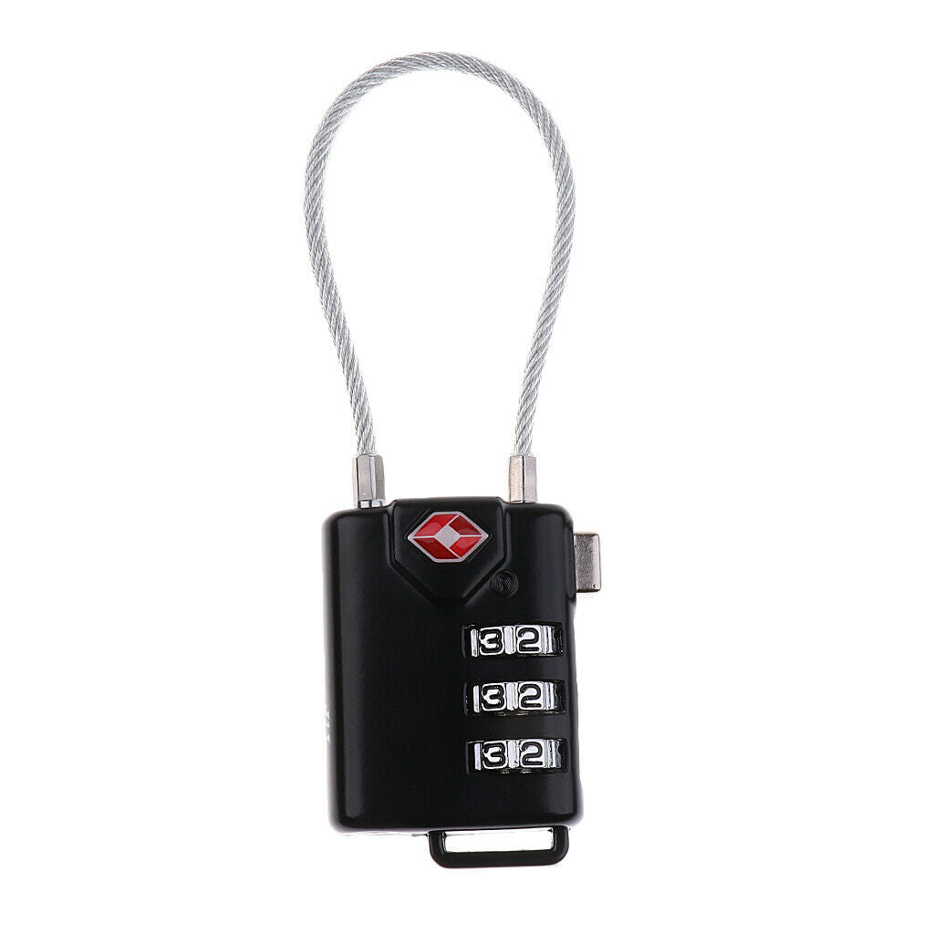 3-Digit Dial Combination Suitcase Luggage Zinc Alloy Code Password Padlock