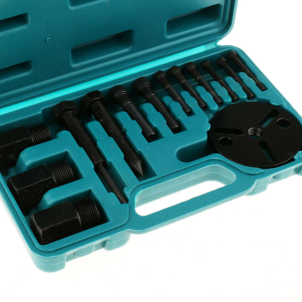 14 Pieces Car Air Conditioner A/C Compressor Clutch Puller Remover Tool Kit