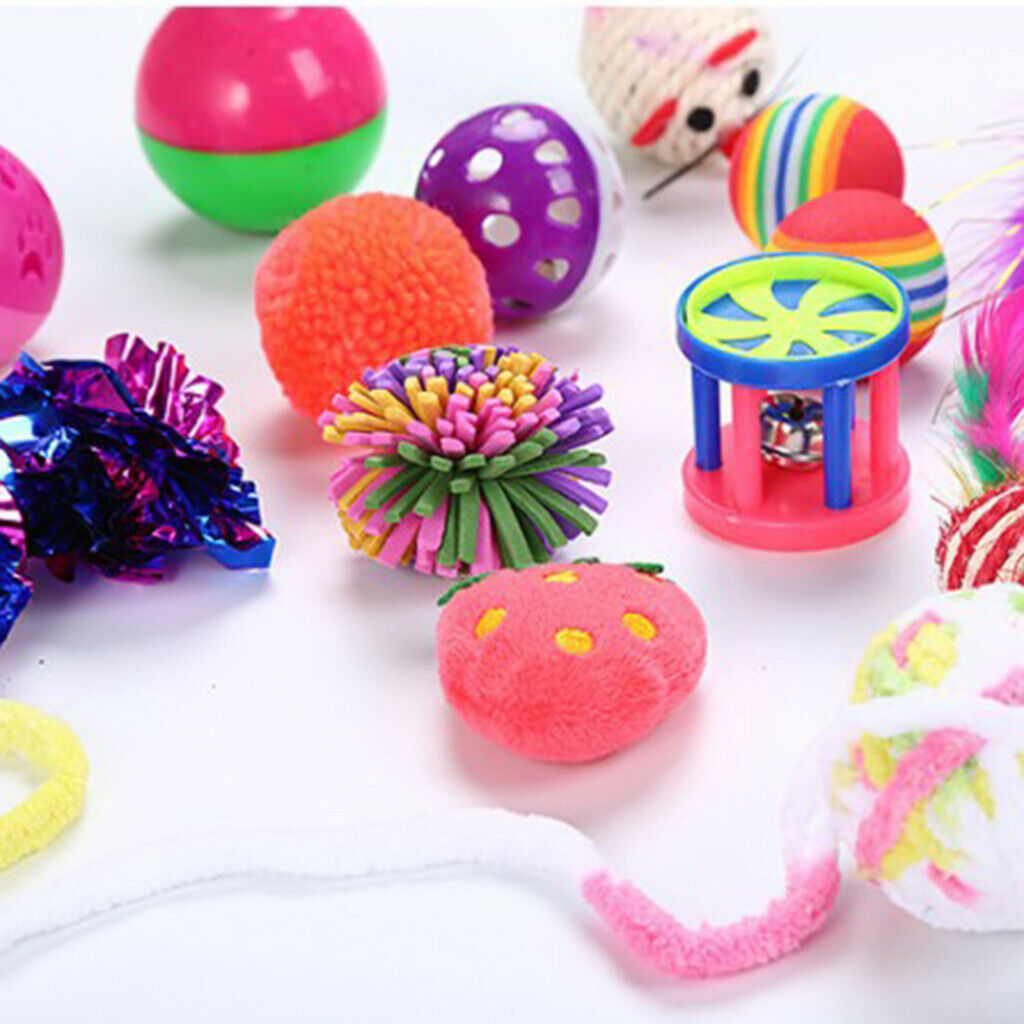 16-Piece Set - Funny Cat Stick Tunnel Paper Ball Catnip Combination Toys Set