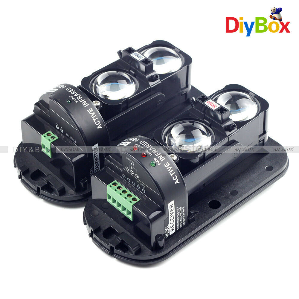 1Pair 100m Dual Beam IR Infrared Detector Module Burglar Alarm for Home Security