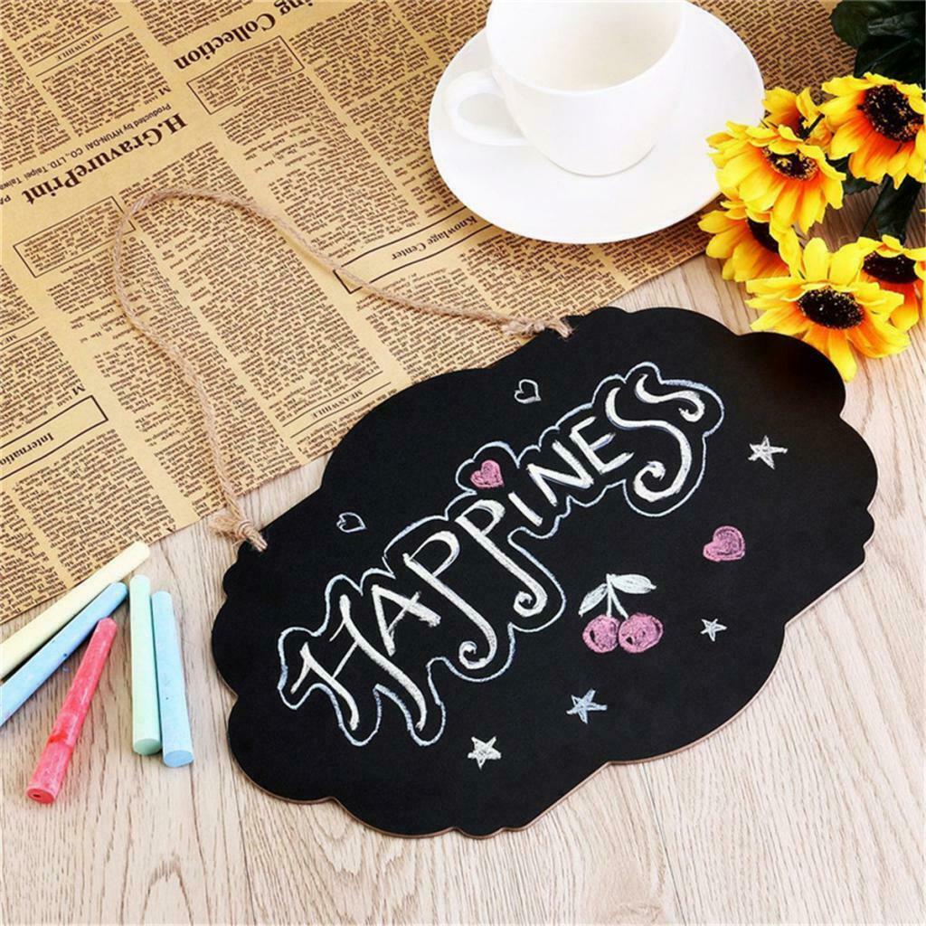 3 Pieces Double Side Wooden Small Hanging Message Boards Wedding Decoration