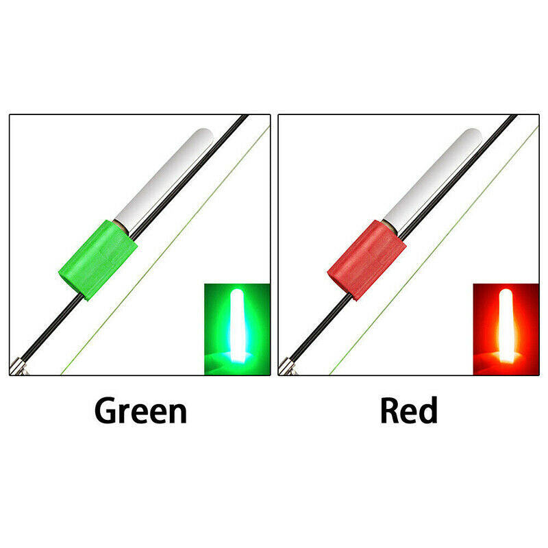 2x LED Night Fishing Stick Light Rod Clip Tip Fishing Glow Lightstick Bite Alarm