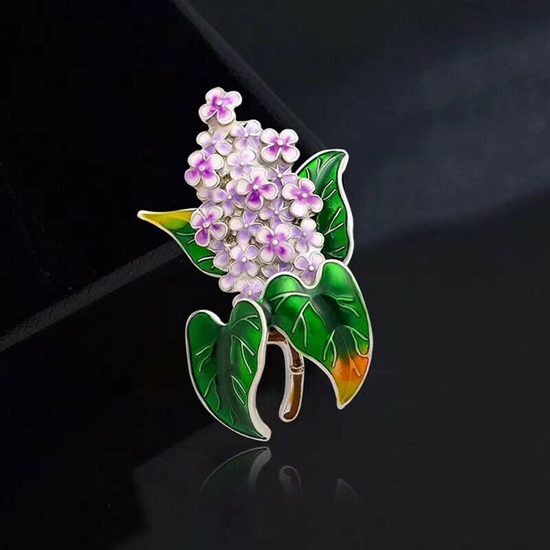 Enamel Lilac Flower Brooches Beauty Spring 4-color Clove Flower Brooch Pins G KX