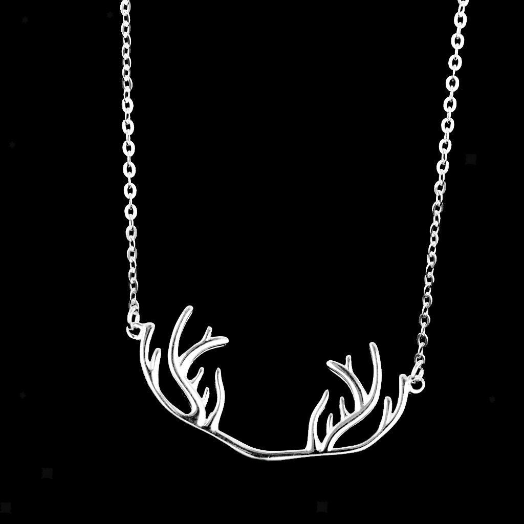 Fashion Deer Horn Short Clavicle Necklace Antlers Short Animal Choker Chain
