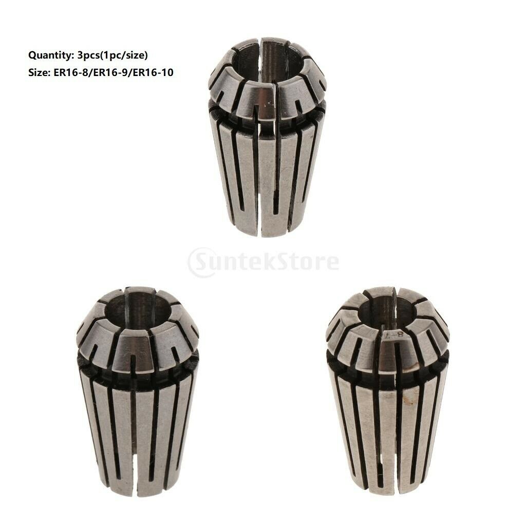 3 Piece ER16 Spindle Collet Milling Lathe Tool High Precision Parts Supplies