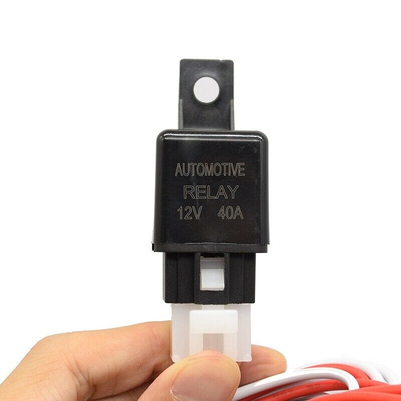 Car Driving Light 5-Pin Blue LED Rocker Switch + 40A Relay Wi Harness Kit H4Z6
