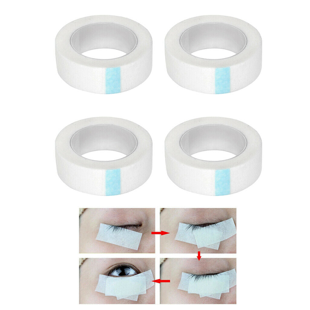 4 lot White Lint Free Adhesive Eyelash Tape for Lash Curling Microblading