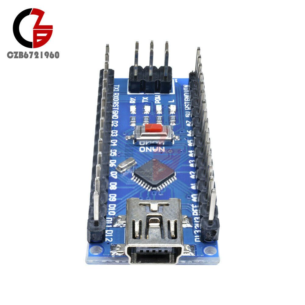2Pcs Mini USB Nano V3.0 ATmega328P CH340G 5V 16M Micro-controller board Arduino
