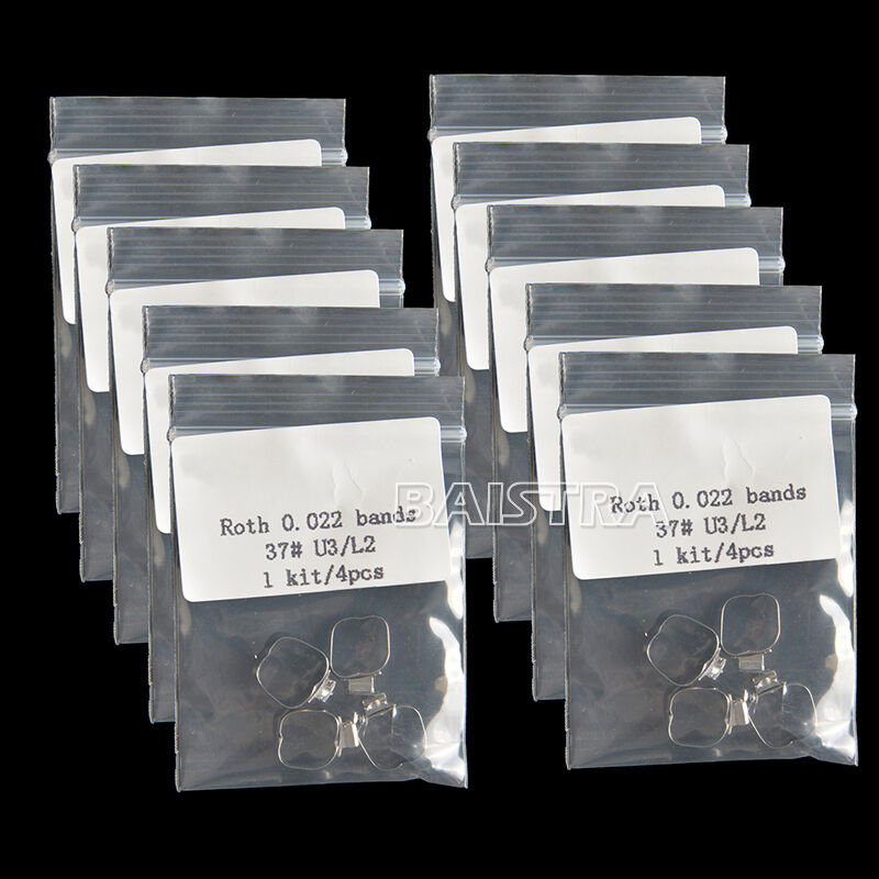 50Sets Dental Orthodontic Buccal Tube Bands for 1st Molar Roth 0.022" #37 U3/L2