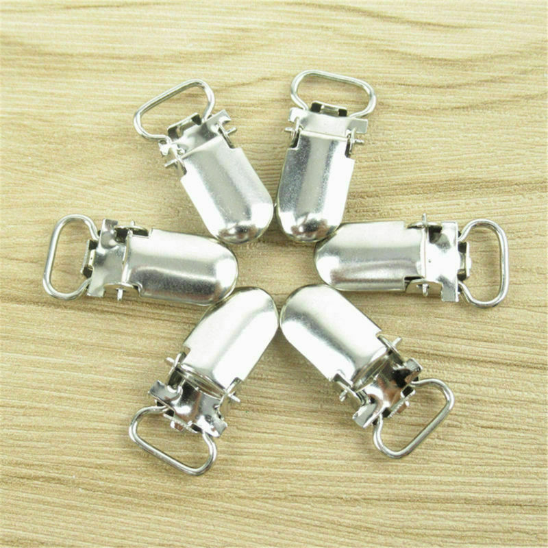 5Pcs Insert Pacifier Metal Holder Suspender Clips Mitten For DIY Craft 10mm