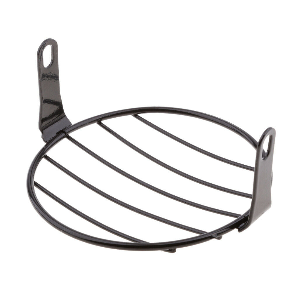 6.7" Retro Black Motorcycle Headlight Grill Bezel Cover Headlight Bezel
