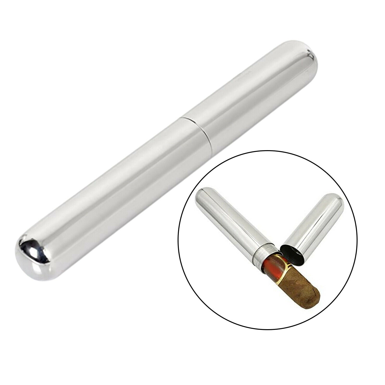 Travel Smoke Cigar Holder Waterproof Moisture Proof Tube Case for One Cigar