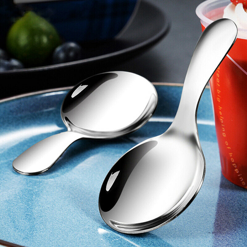 Cute Stainless Steel Kitchen Spoon Short Handle Sugar Salt Spice Spoon Co.l8