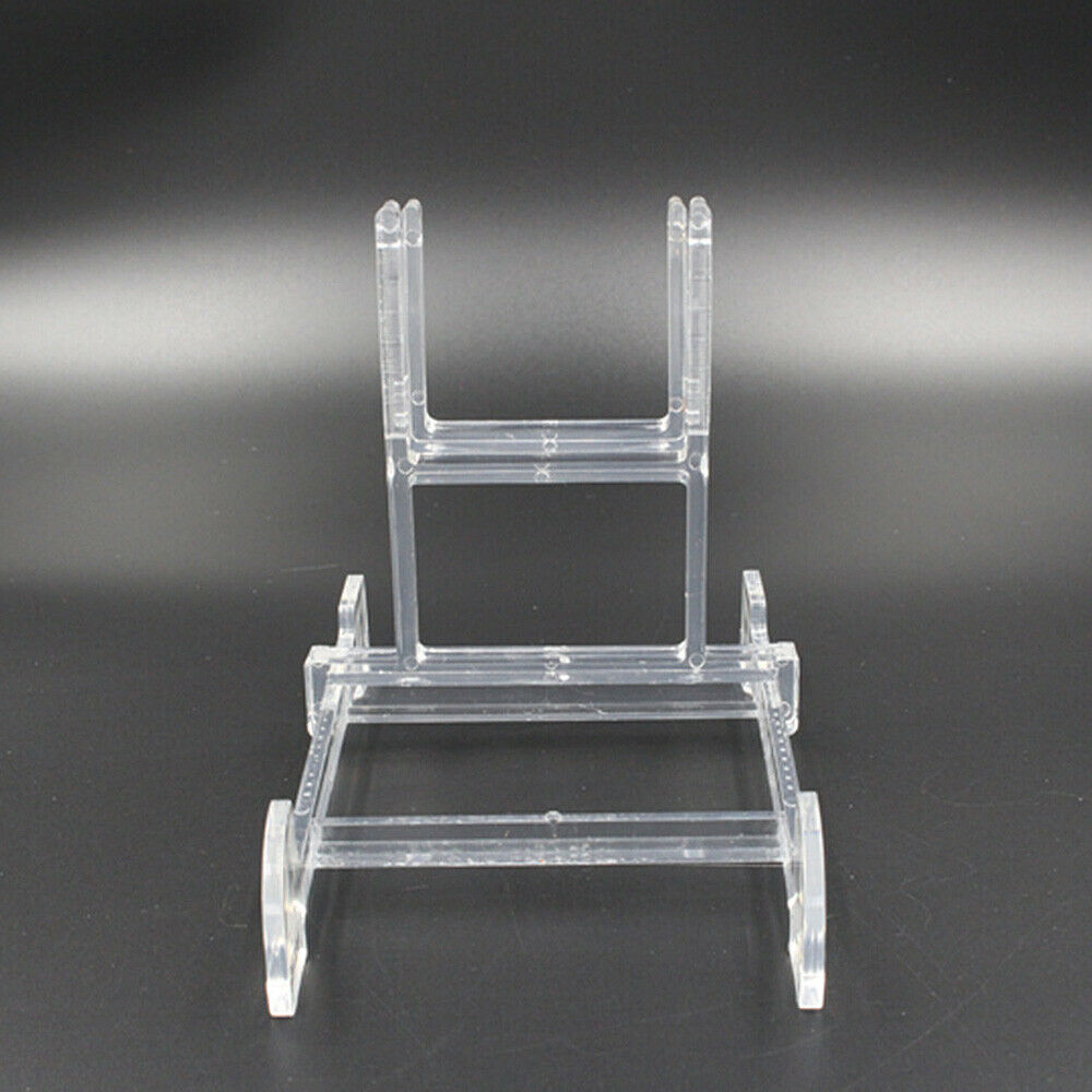 5Pcs Adjustable Display Stand Clear Plastic Easel Plate Album Frame Holder 6-7"