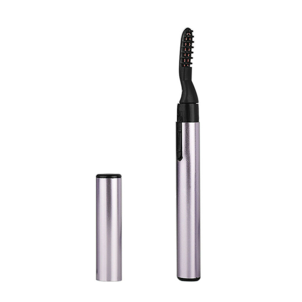 Aluminum Alloy Electric Eyelash Curler Long Lasting Eye Lash Brush with Comb