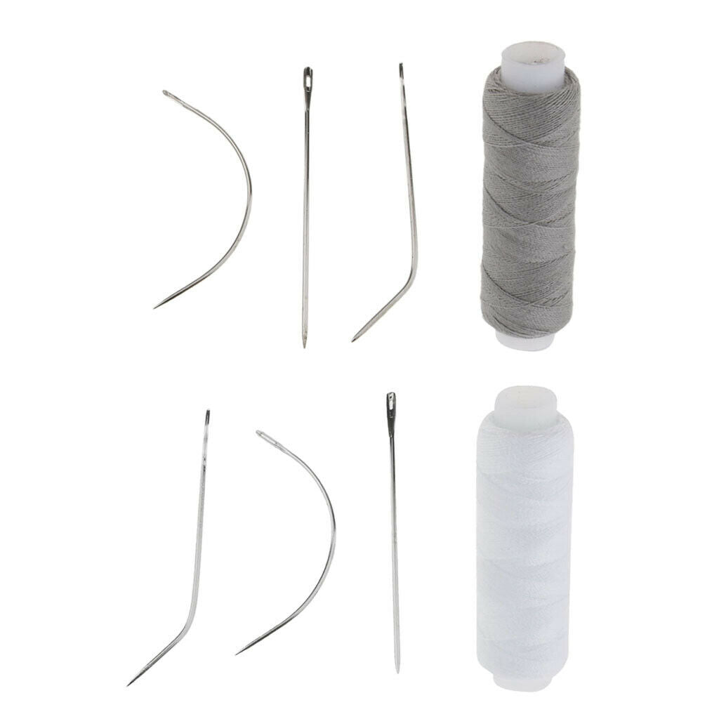 2 Pieces Hair Track Weft Wig Sew Thread Needle J+I+C Wig Making Durable