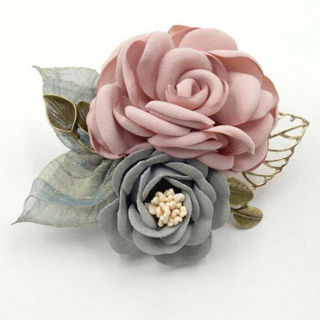 Korean Brooch Pin Groom Artificial Flower Corsage Proms Dress Decoration