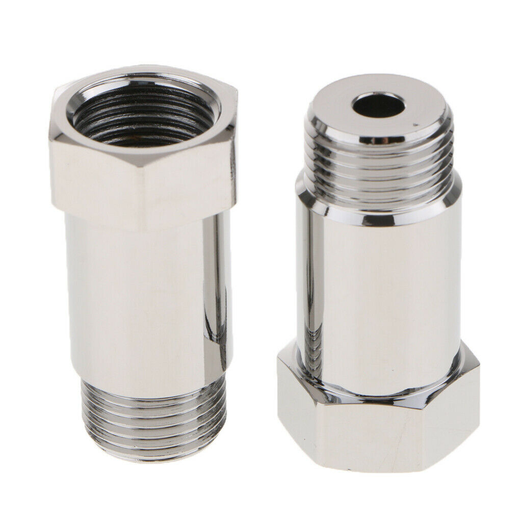 2 Pieces 45mm Straight  M18*1.5mm O2 Oxygen Sensor Bung Extension Spacer