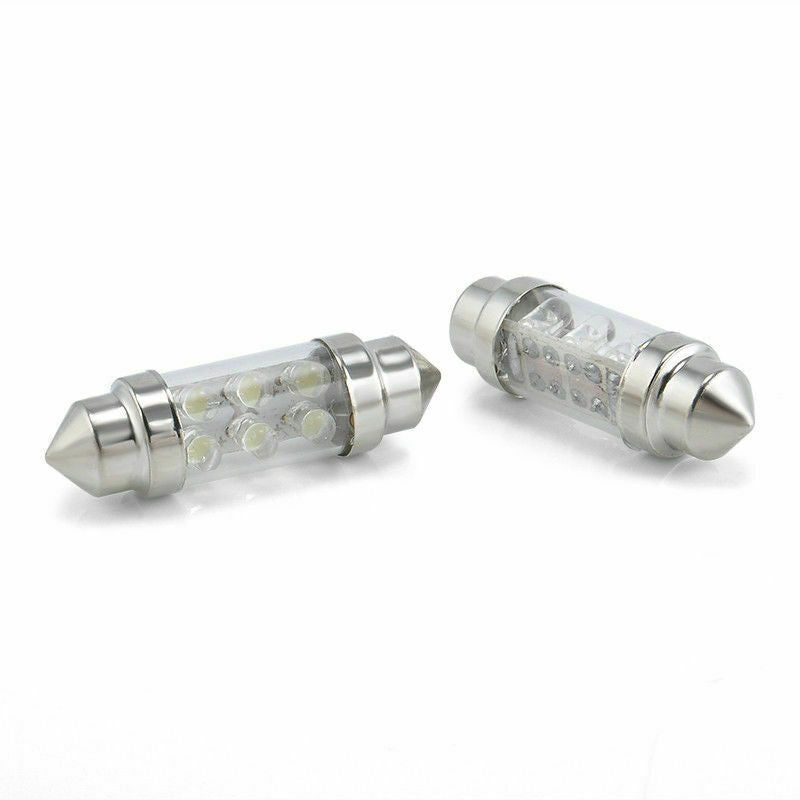 2X 6 LED Pure White Car Festoon Interior Dome C5W Light Lamp Bulb 36mm DC 12V