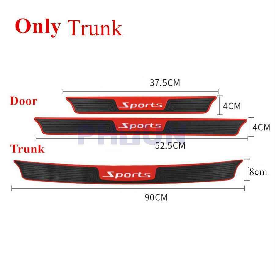 Car Rear Rubber Bumper Universal Black Protector Non-slip Pad Cover Sport Style