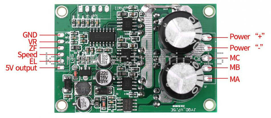 1PCS 36V-72V 700W Brushless Motor Controller Hall Balanced Car Driver Board