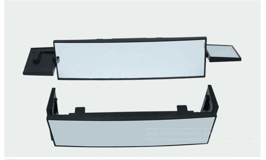 Car Tri-fold Curved Rear View Mirror Wide Angle Panoramic Anti-dazzling 380mm