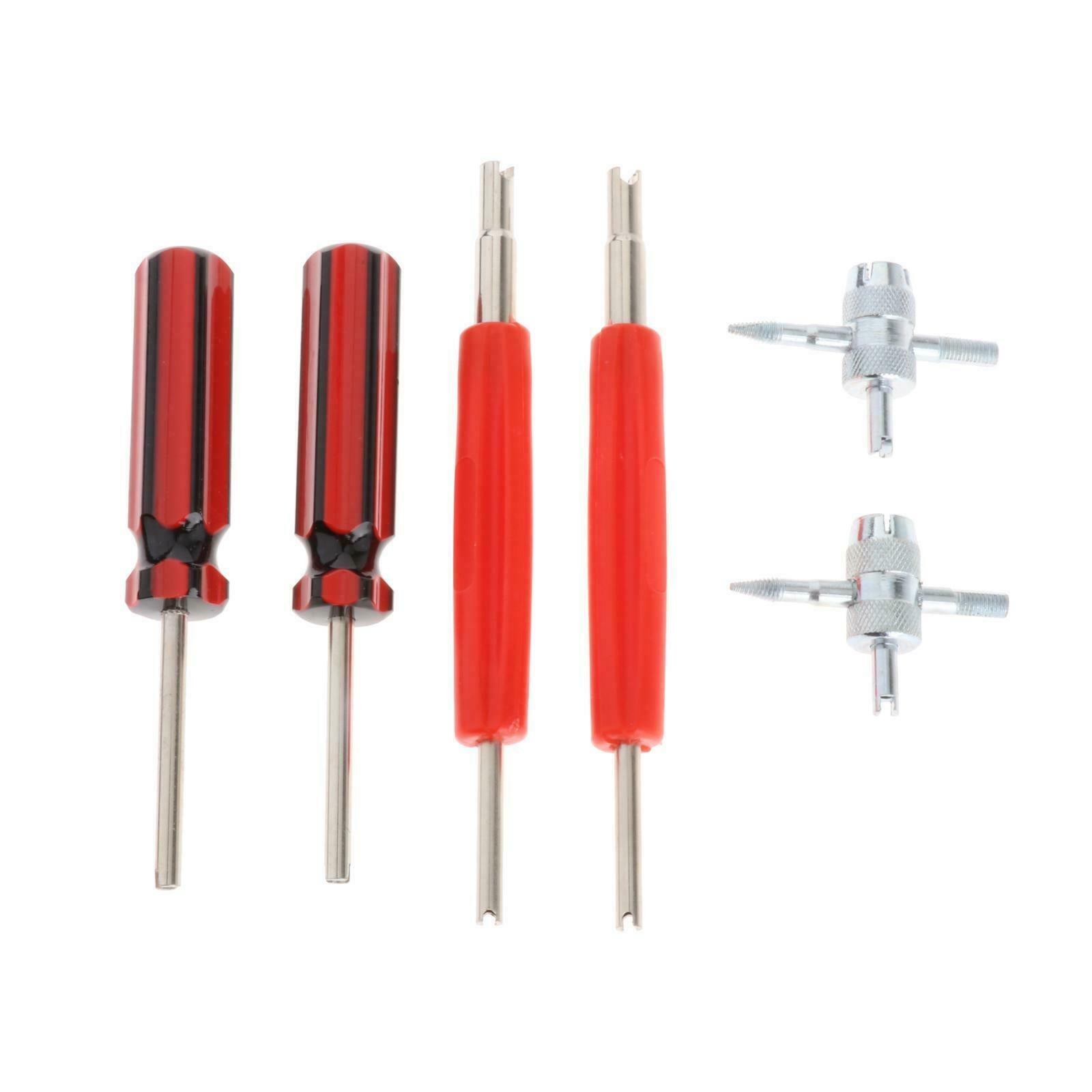 6Pcs Valve Core Remover Tool Air Valve Dual Single Head Fit for Truck