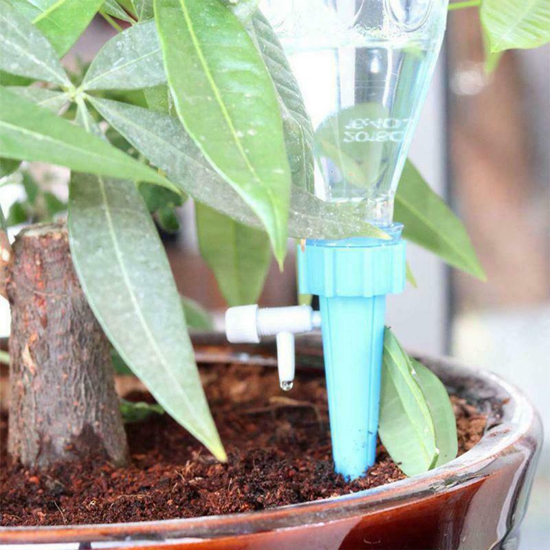 6 Pcs Automatic Watering Irrigation Spike Plant Flower Pot Drip Adjustable Water