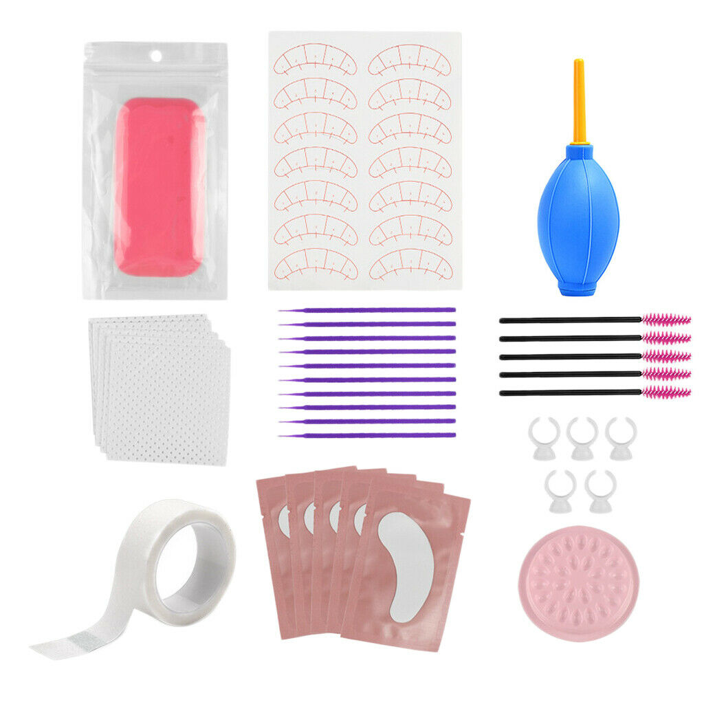 Individual Eyelash Extension Grafting Cleaning Pads Stand Gauze Eye Masks
