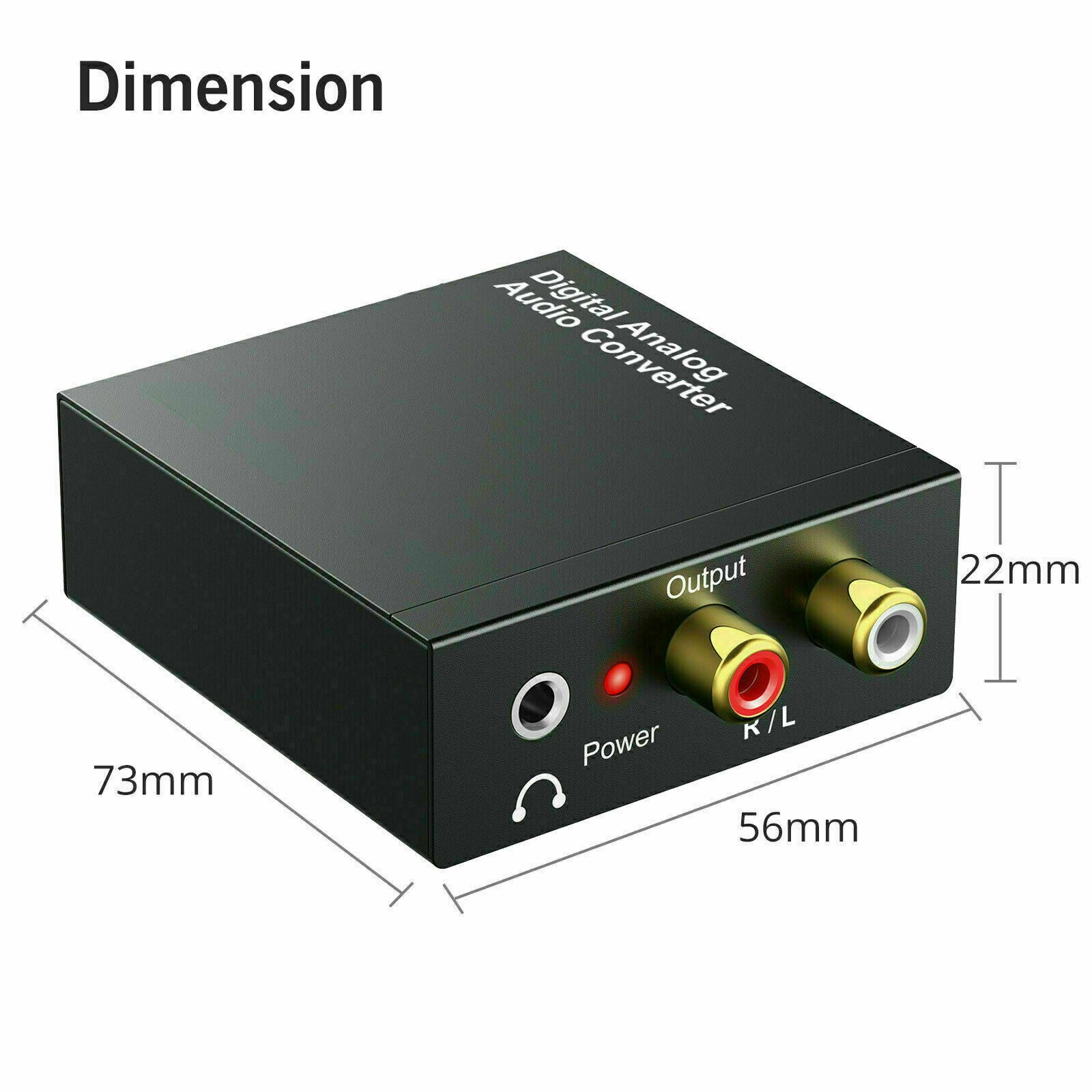 Optical Coaxial Toslink Digital to Analog Audio Converter Adapter RCA 3.5mm L/R