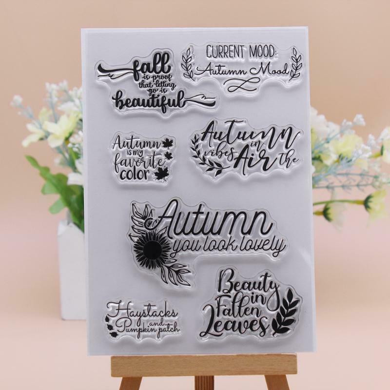 Autumn Silicone Clear Seal Stamp DIY Scrapbooking Embossing Photo Album Decor