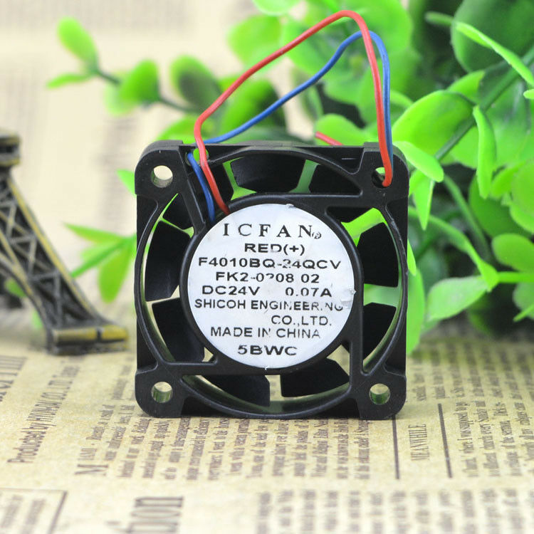 For ICFAN F4010BQ-24QCV FK2-0208 02 fan 40*40*10mm 24V 0.07A 2pin
