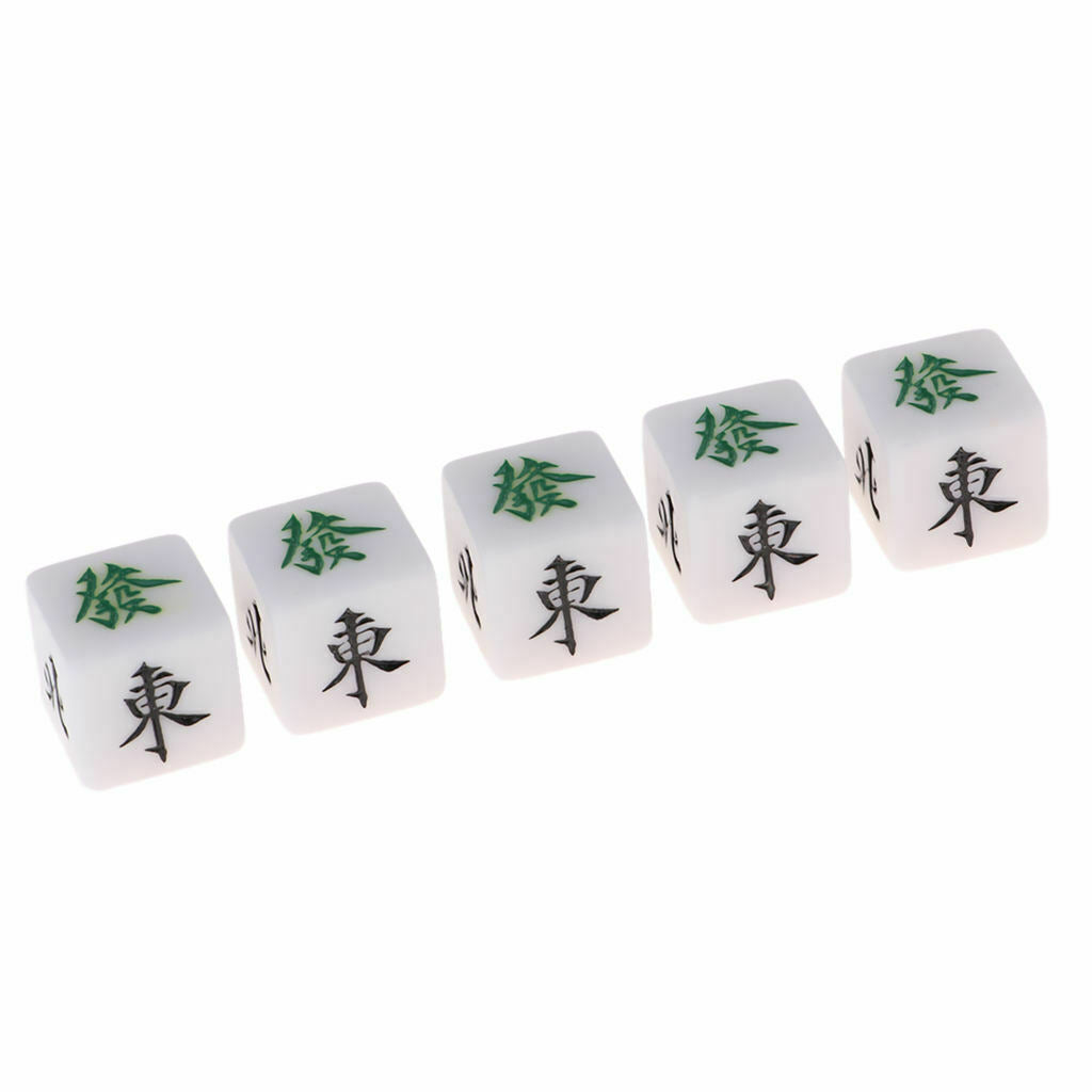 5 Pieces Traditional Board Game Casino Mahjong Dices Set Travel Board Games