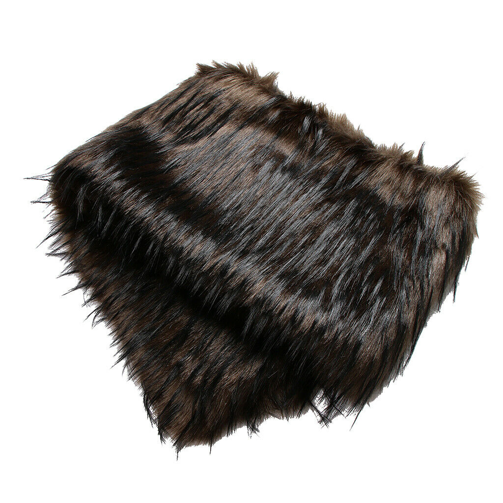 Women's Wedding Shawl Faux Fur Scarf Wraps Cape for Evening/Party/Show Brown