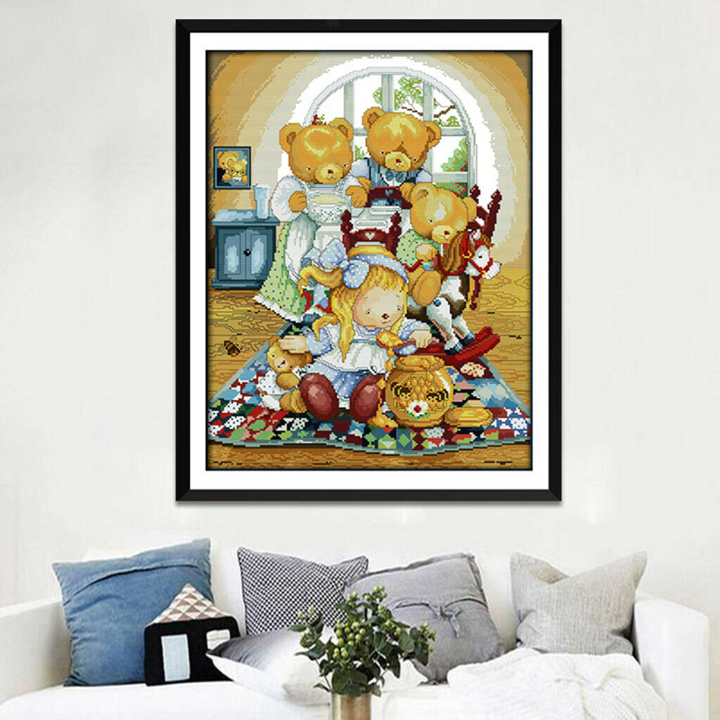 Handmade Family Bears Cross Stitch Embroidery Kit