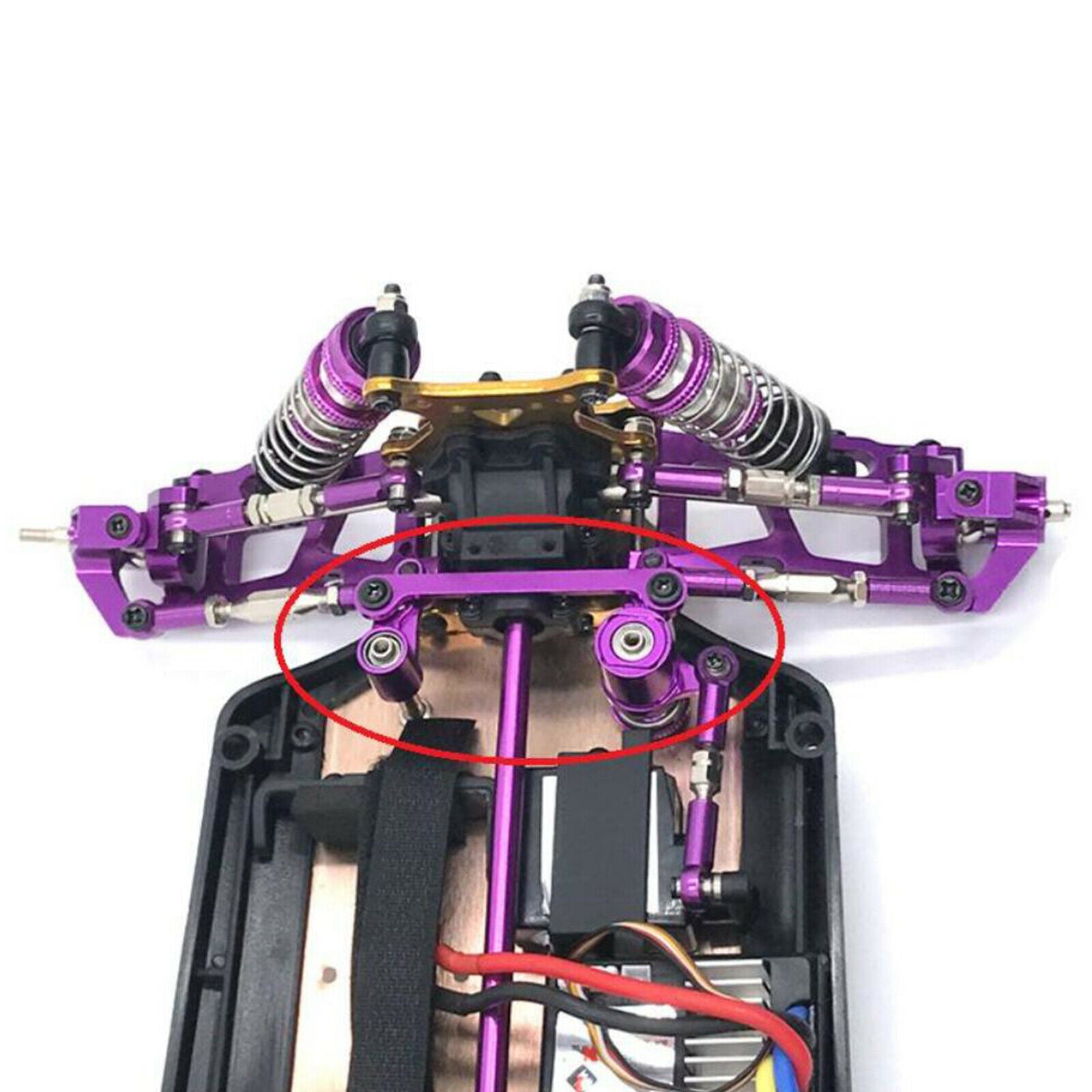 Upgrade Parts For The Steering Kit For WLtoys 144001 124018 124019 Purple