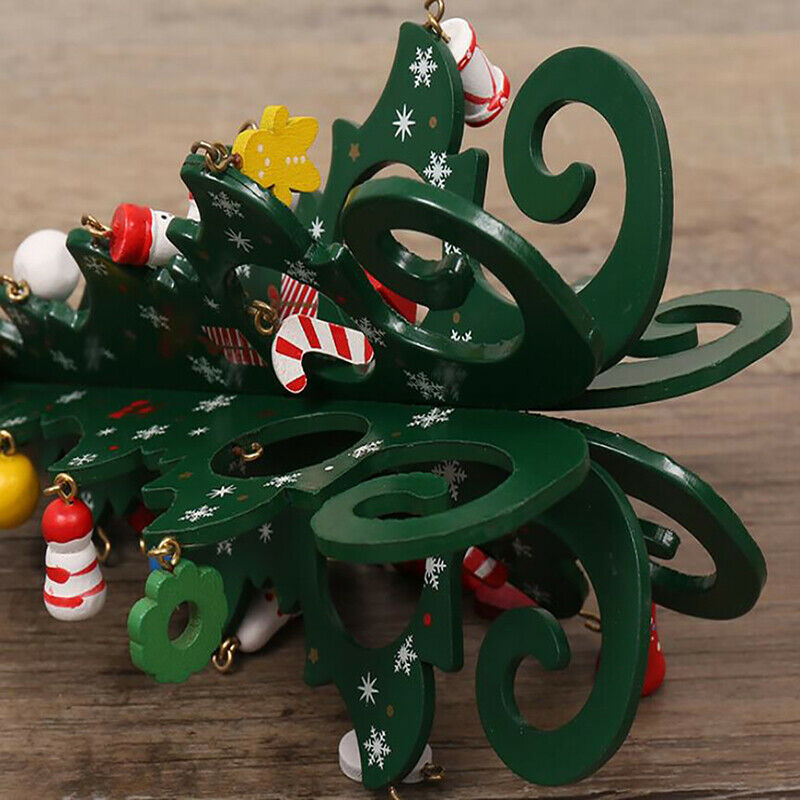 Christmas Tree Children's Handmade DIY Stereo Wooden Christmas Tree Scene.l8
