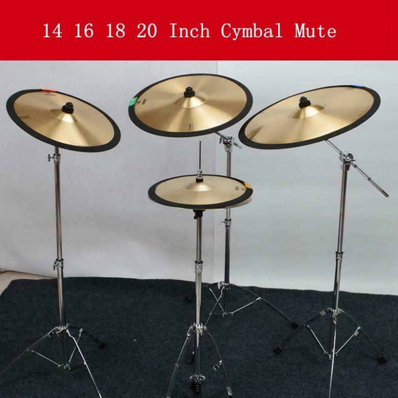 14 16 18 20 Inch Cymbal Mute Circle Ring Drum Set Hi-hat Practice Silencer 4pcs
