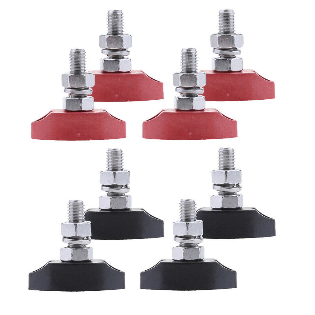 8x Junction Block Power Post Stainless Steel Insulated Terminal Stud 6mm