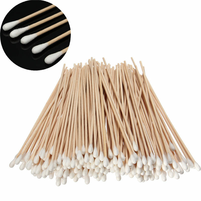 Cotton Swabs Swab Applicator 100 Pieces 6" Extra Long Wood Handle Sturdy