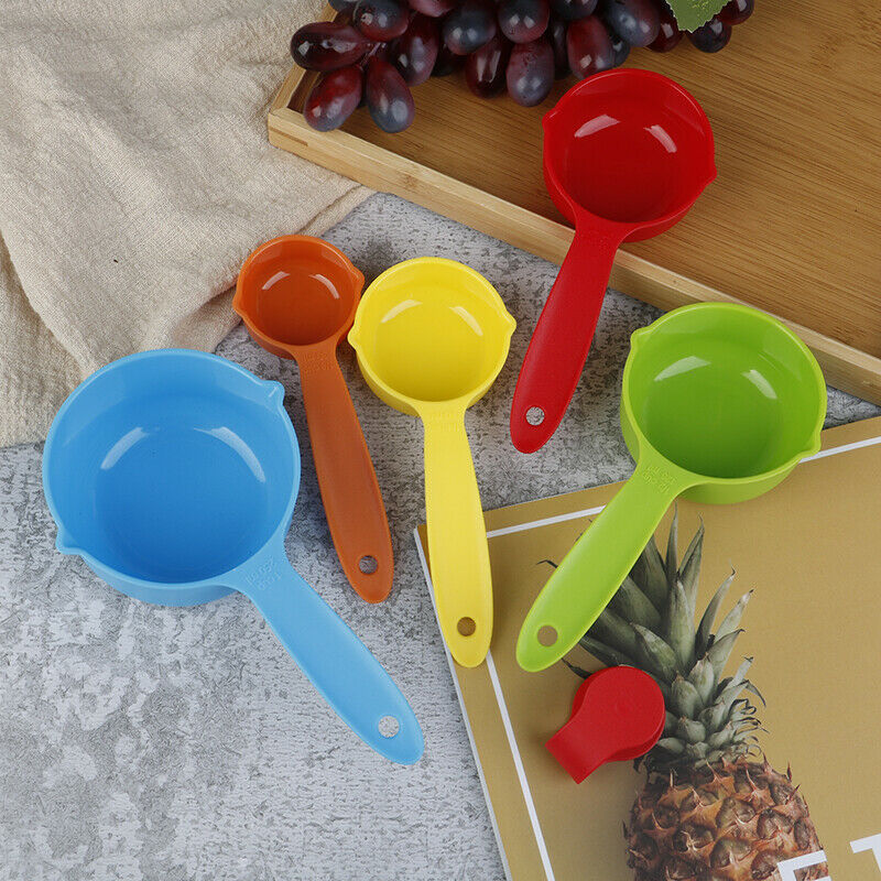 5pcs/set Measuring Cup Colorful Plastic Measure Cup Baking Measuring Too.l8