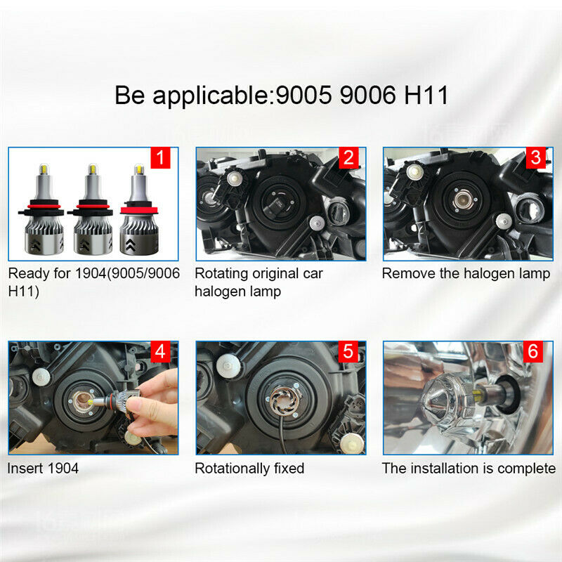 8 Sides 110W 30000LM 9005 HB3 Car Canbus LED Headlights Lamps Kit White 6000K