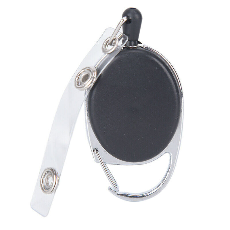 1 X Retractable Pull Badge Reel Zinc Alloy ABS ID Lanyard Name Tag Card B.l8