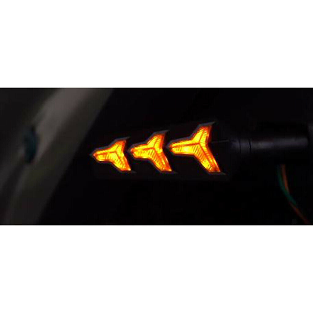 1 Pair Motorcycle LED Turn Signal Light Indicators Flashing Lights