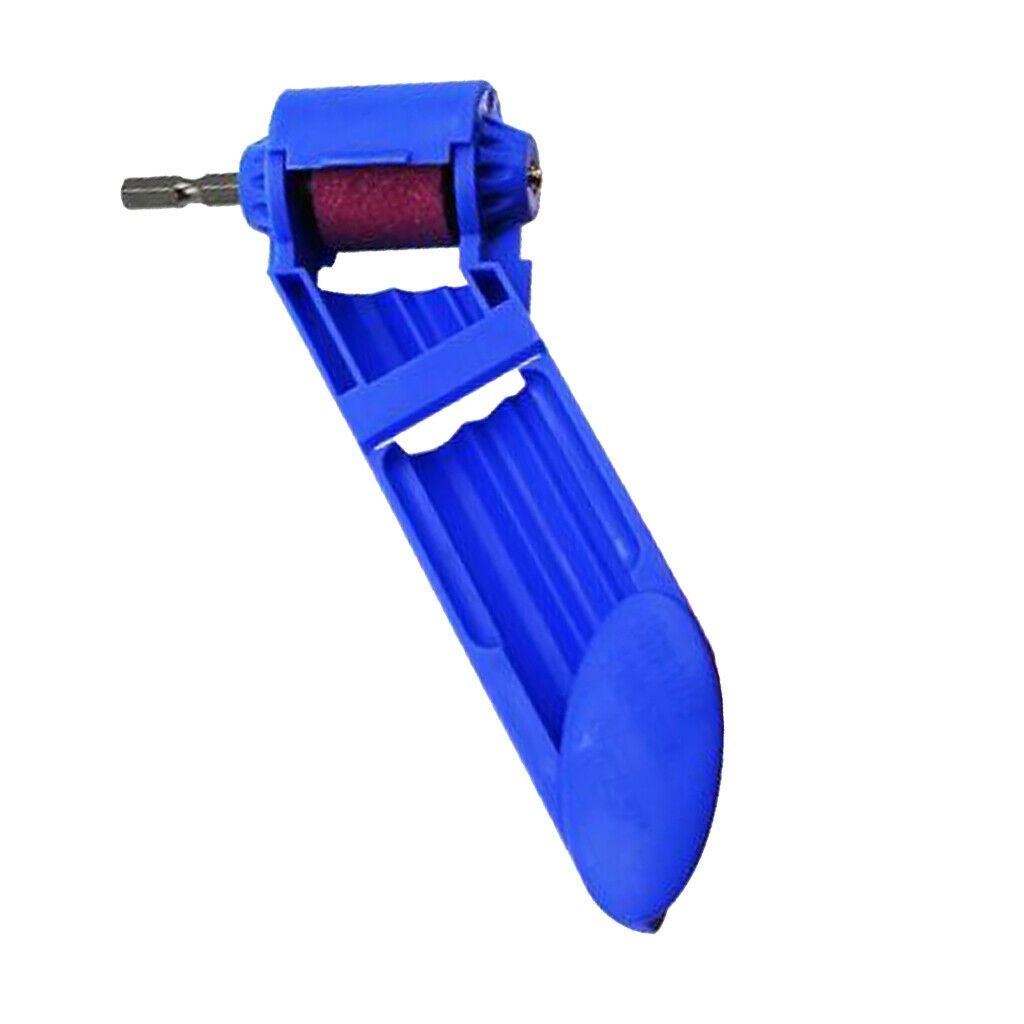 Portable Corundum Grinding Wheel Drill Bit Sharpener Polish Tools Blue