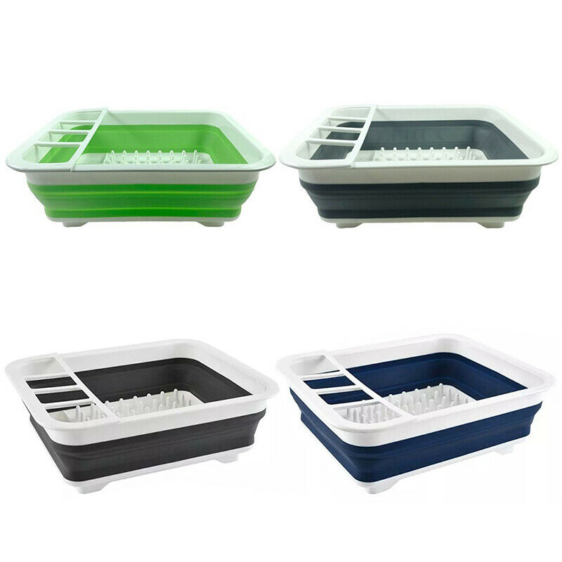 Foldable Dish Rack Kitchen Storage Holder Drainer Bowl Tableware Drying RackBDA