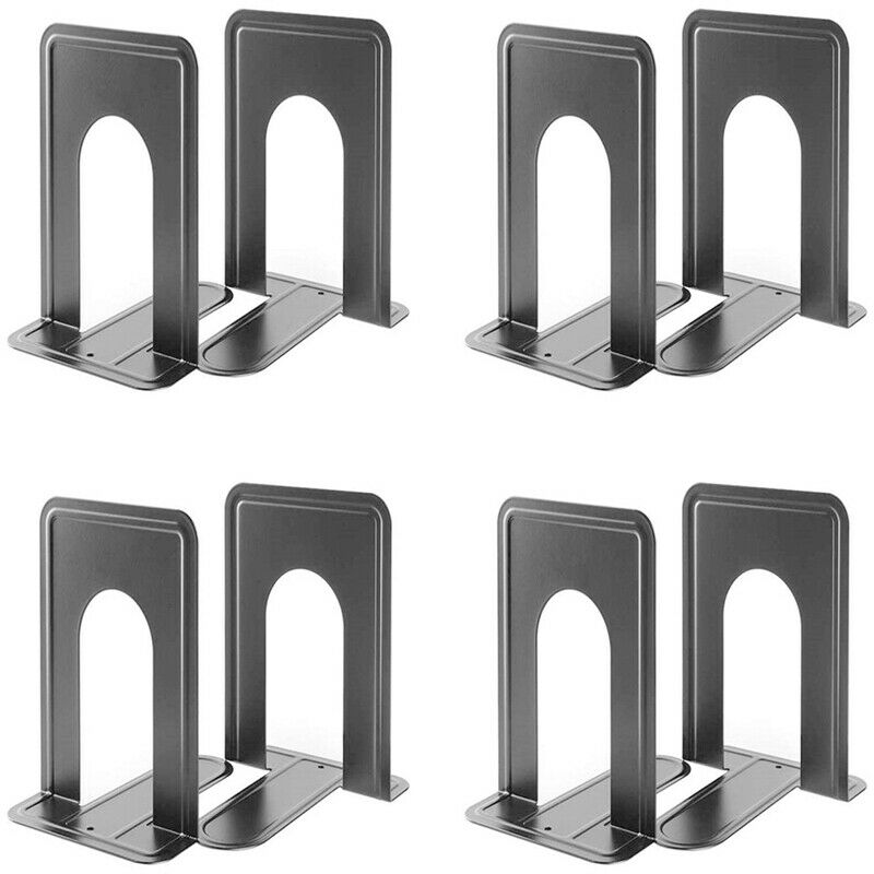 Metal Heavy Duty Bookends-Nonskid Bookends Pack for Bookshelves Stopper MoviT6L1