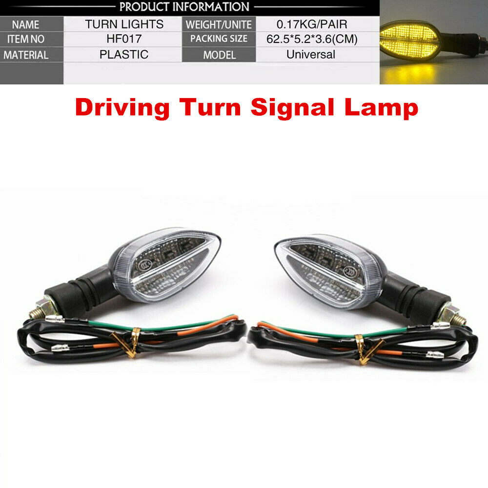 2PCS Motorcycle Modified Scooter Bike Driving Turn Signal Lamp Tail Brake Light
