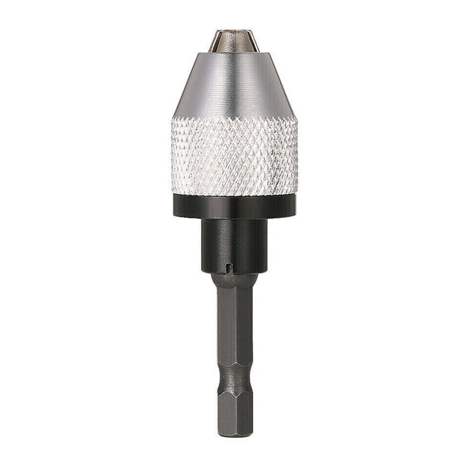 0.3-6.5mm Keyless Drill Bit Chuck Adapter with 1/4" Hex Shank for Impact Driver