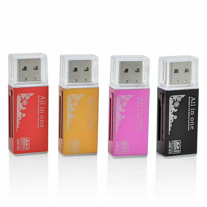 4 in 1 USB 2.0 Multi Memory Card Reader for Micro SD SDHC TF M2 MMC MS PRO DUO~